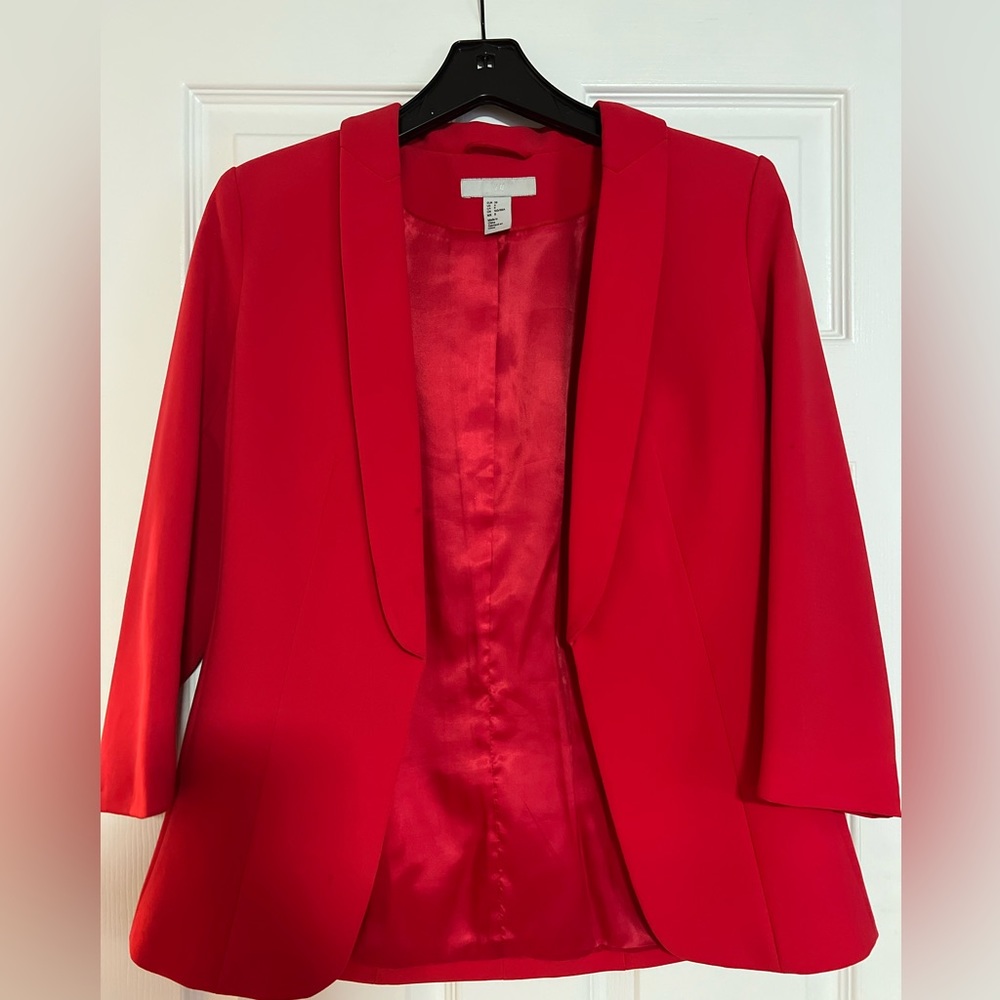 H&M Holiday Red Blazer